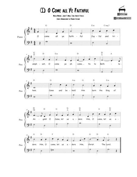 10 Christmas Carols for Beginner (Piano)