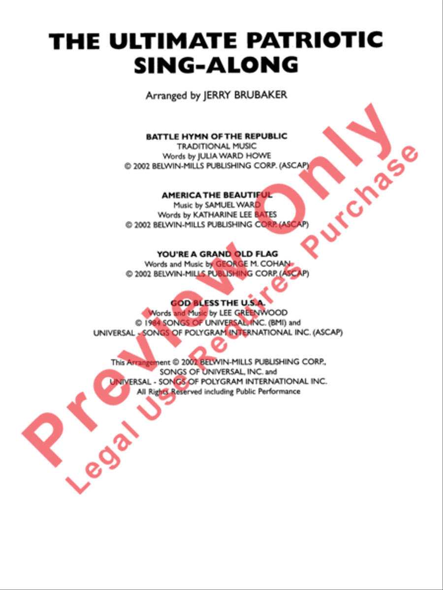The Ultimate Patriotic Sing-Along Concert Band scores gallery preview page 3
