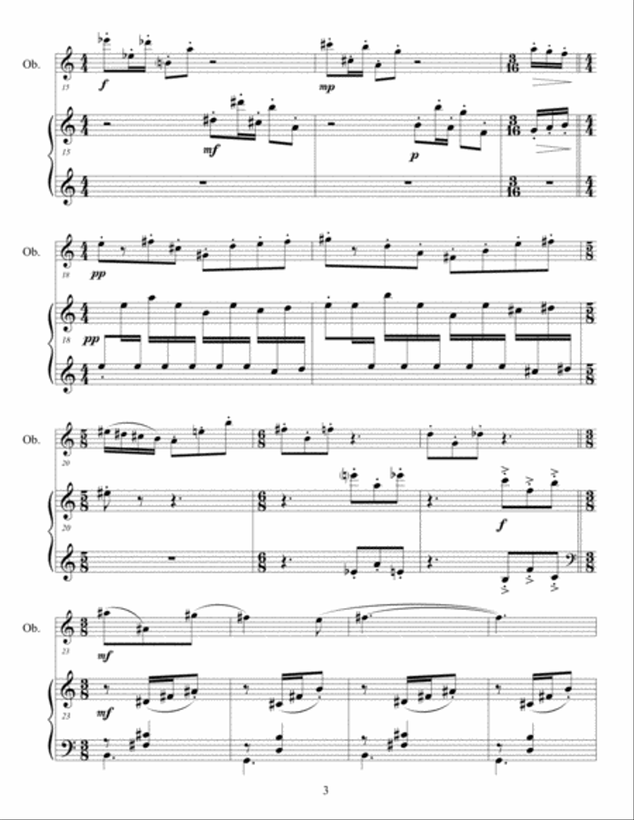 Two Trifles and a Wedding Present - for oboe Piano scores gallery preview page 5
