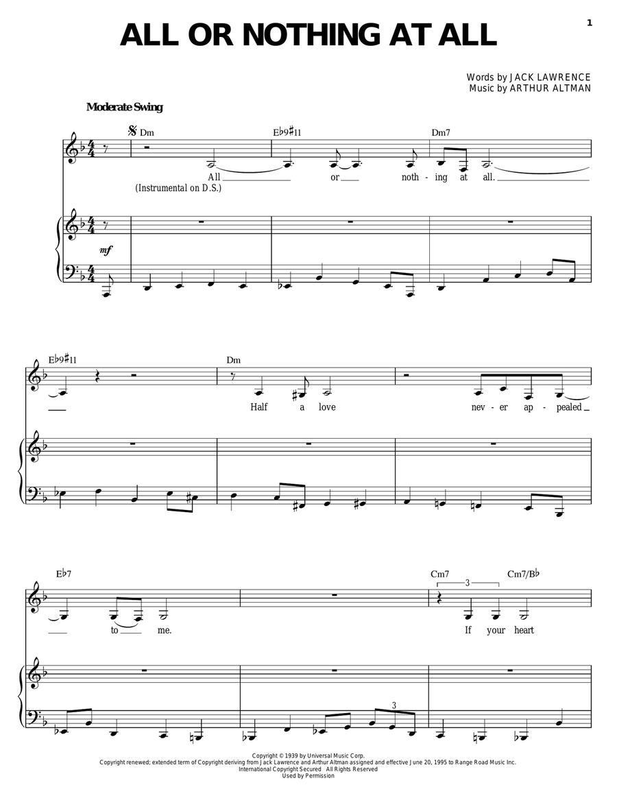 All Or Nothing At All All Or Nothing At All Acoustic Guitar scores gallery preview page 1