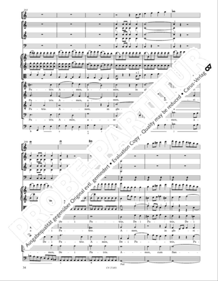 Creation Mass in A-major after Joseph Haydn (Schopfungsmesse in A nach Joseph Haydn) 4-Part scores gallery preview page 35
