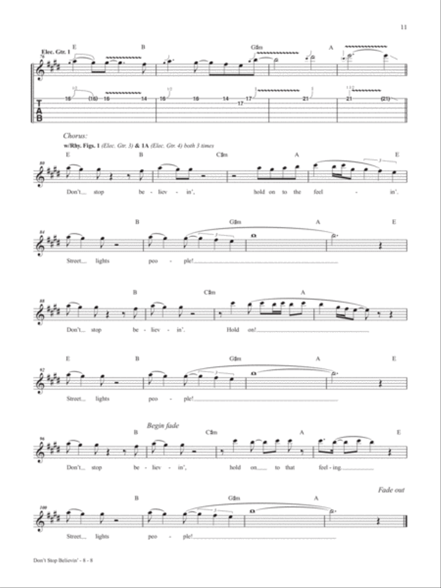 Rock & Pop Classics Guitar Play-Along Electric Guitar scores gallery preview page 12