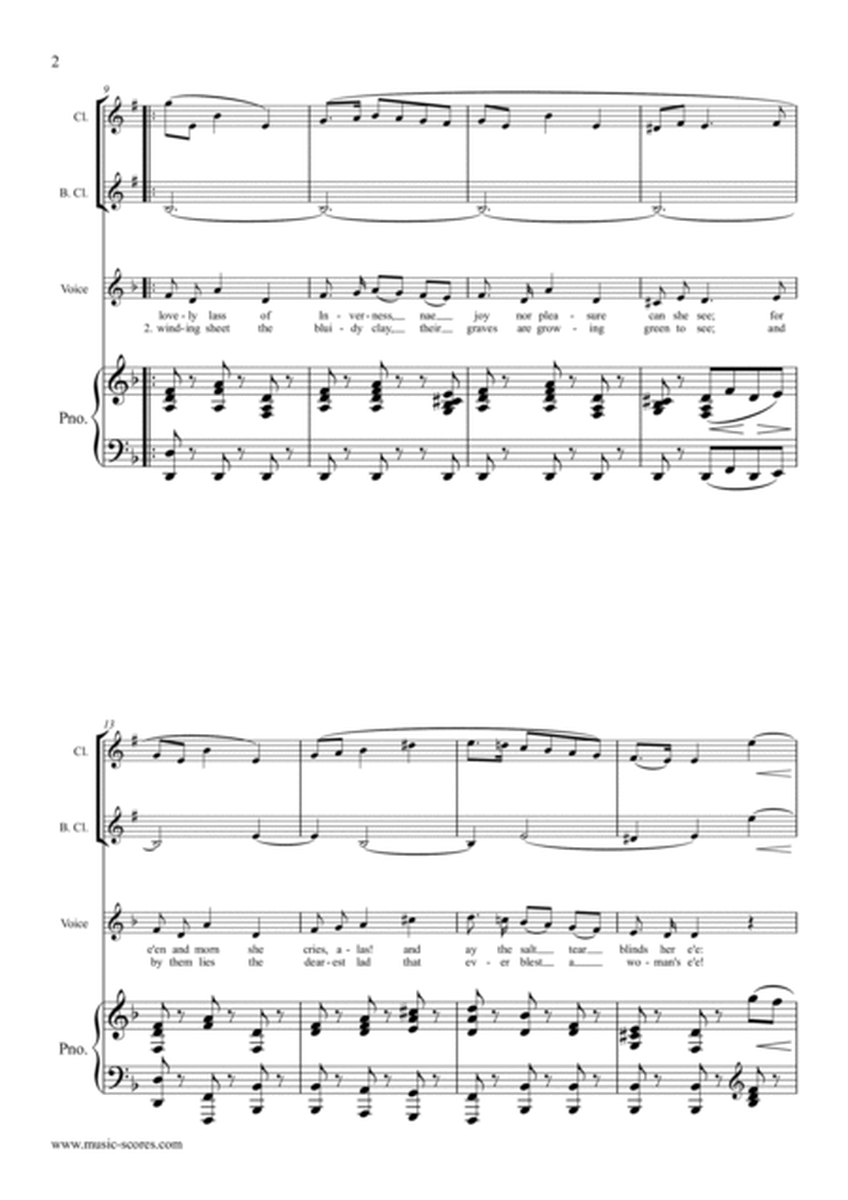 The Lovely Lass of Inverness, Op. 108 - Voice, Clarinet, Bass Clarinet and Piano image number null