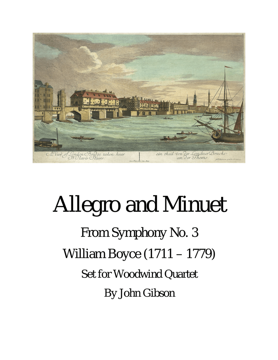 Allegro and Minuet for Woodwind Quartet Woodwind Quartet scores gallery preview page 1