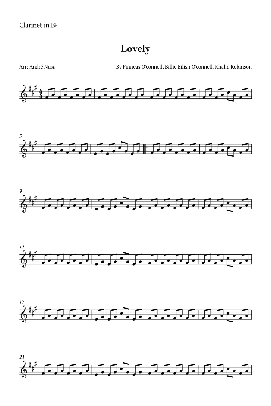 Lovely B-Flat Clarinet scores gallery preview page 5
