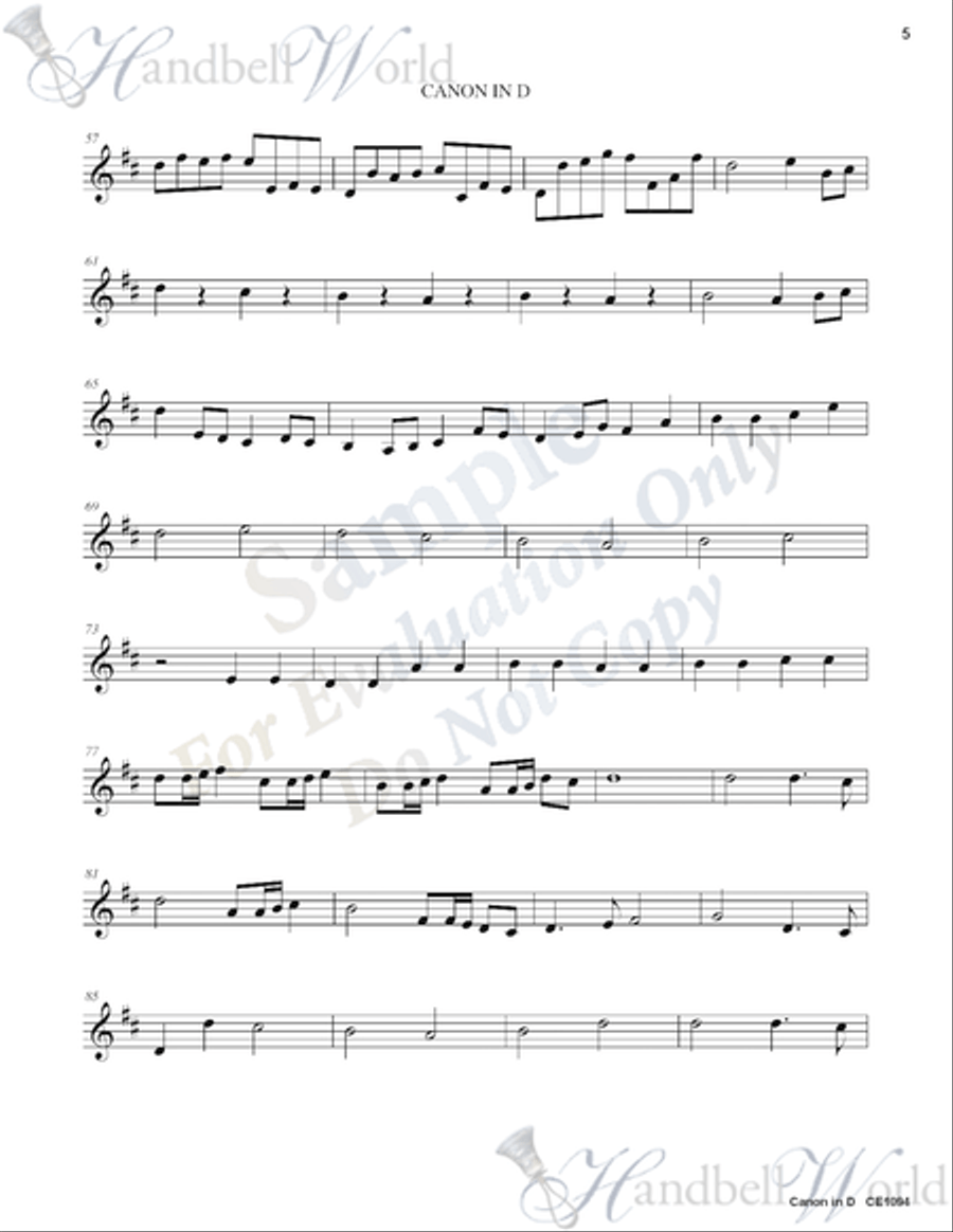 Canon In D Canon In D 2-Octaves scores gallery preview page 4