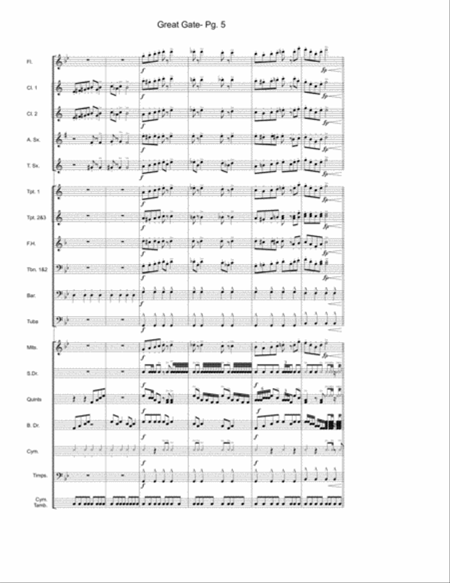 Great Gate (Classical Production) Marching Band scores gallery preview page 6
