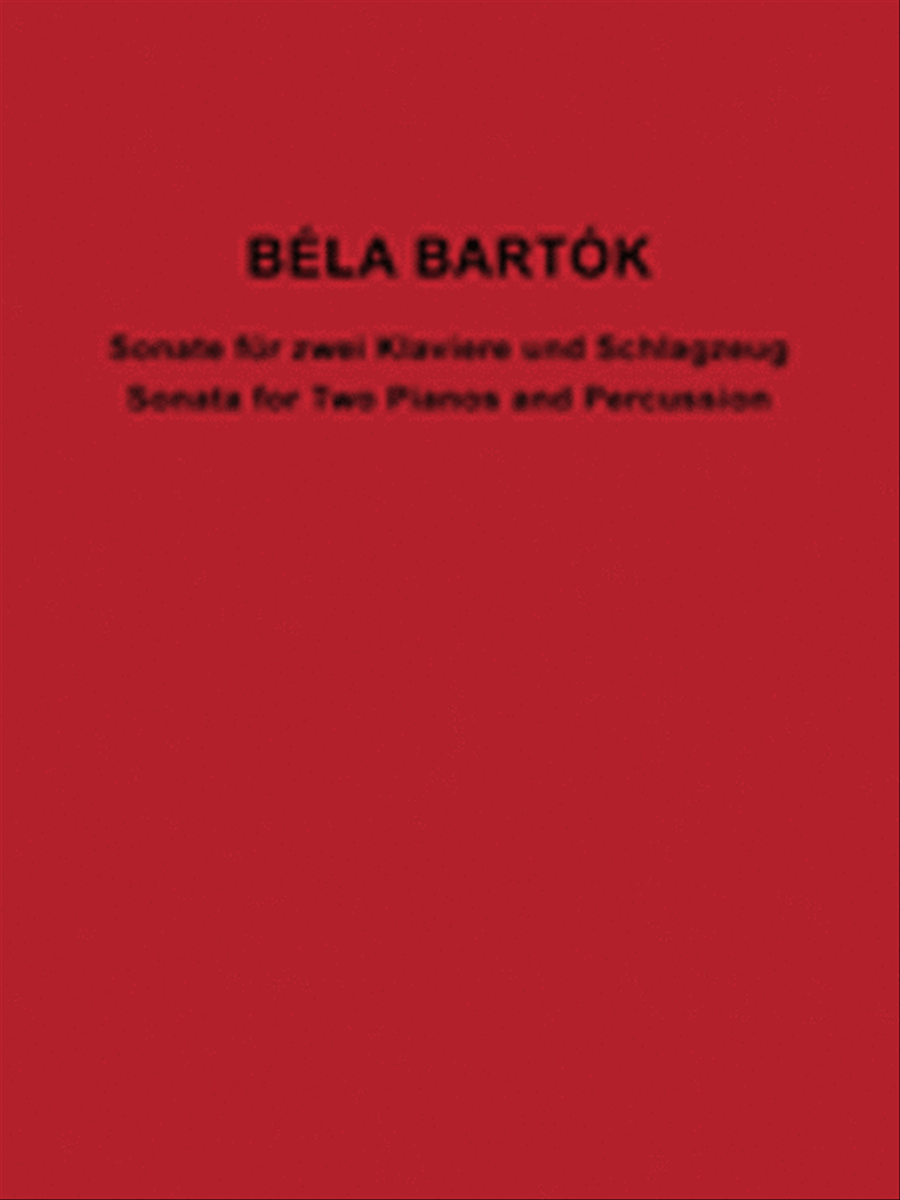 Book cover for Sonata For Two Pianos And Percussion - Facsimile With Cd