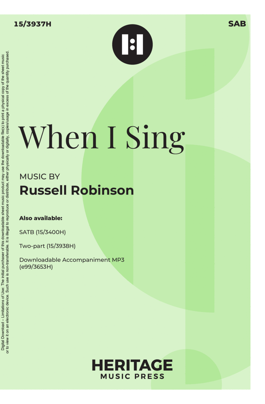 When I Sing 3-Part scores gallery preview page 1