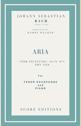 Book cover for Bach Air from Suite No.3 (for Tenor Saxophone and Piano)