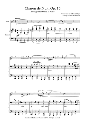 Chanson de nuit Op. 15 arranged for Oboe and Piano