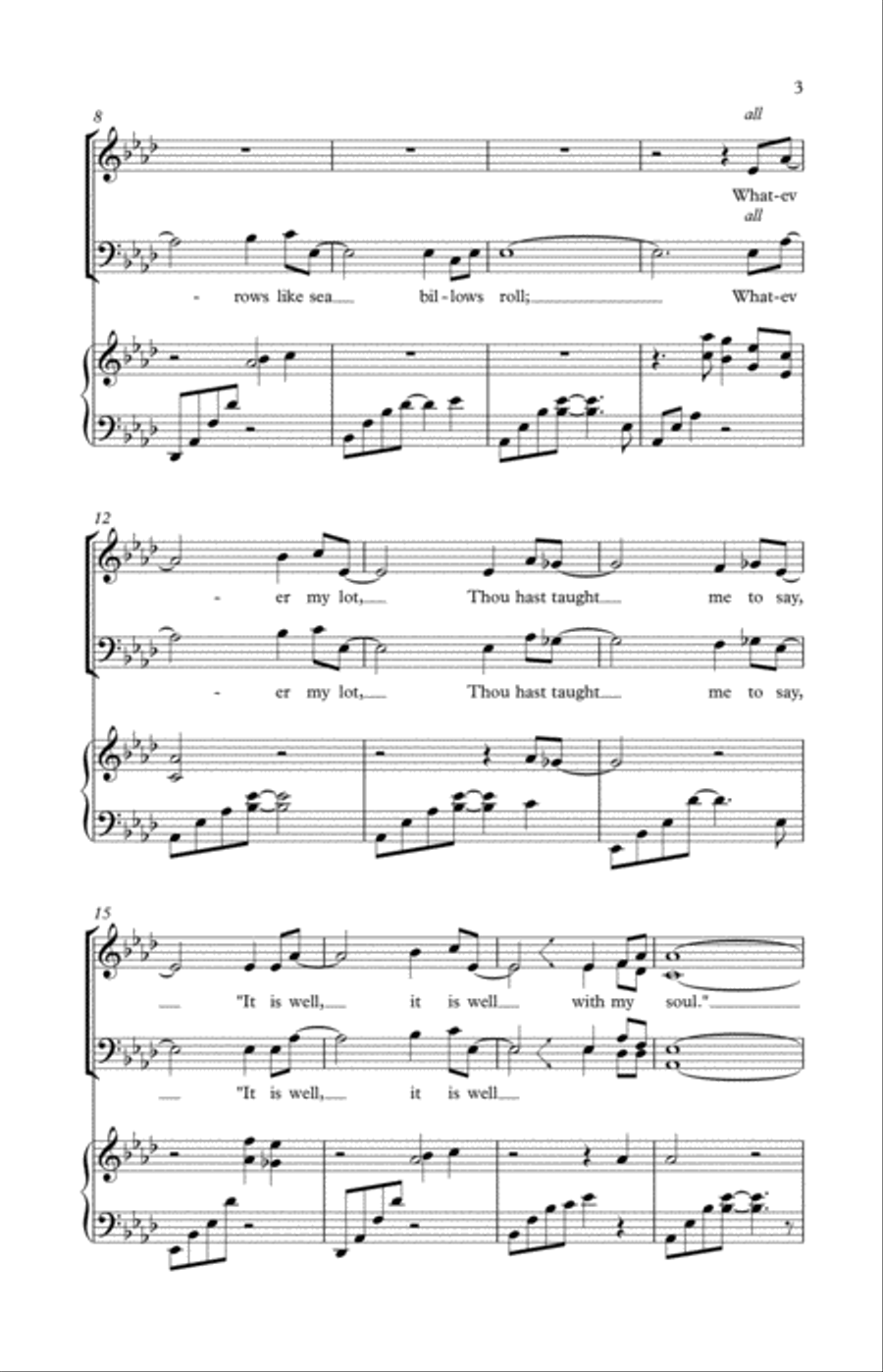 It Is Well With My Soul 4-Part scores gallery preview page 3