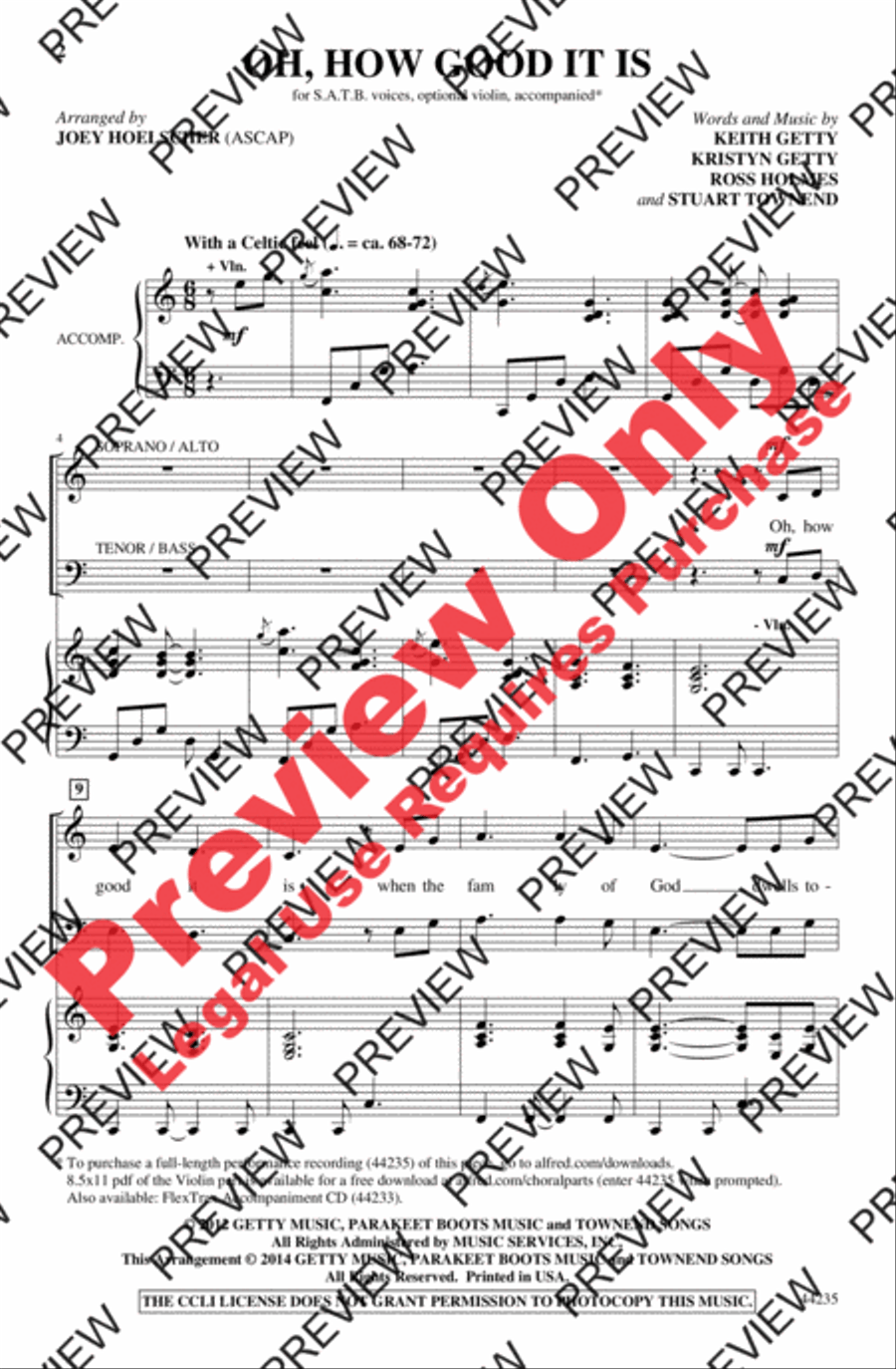 Oh, How Good It Is 4-Part scores gallery preview page 2