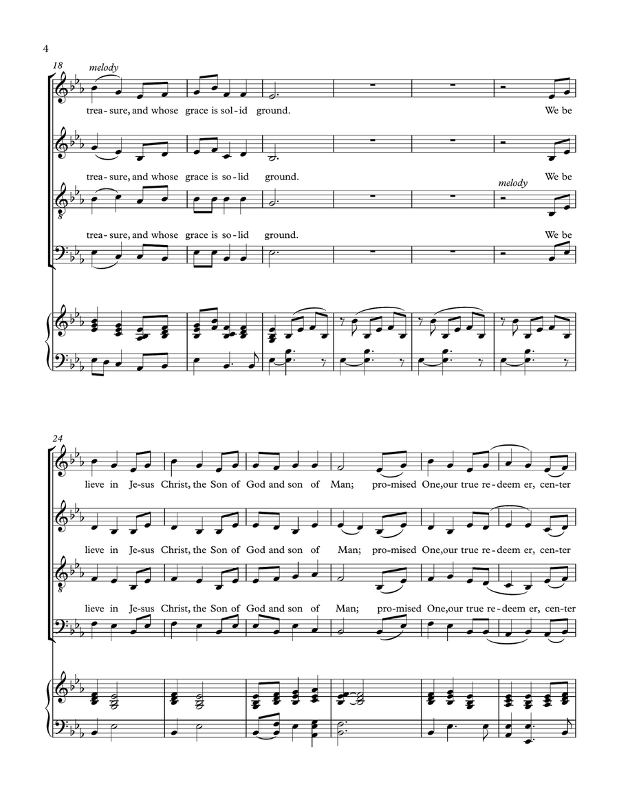 Eleventh of January (Credo) 4-Part scores gallery preview page 4