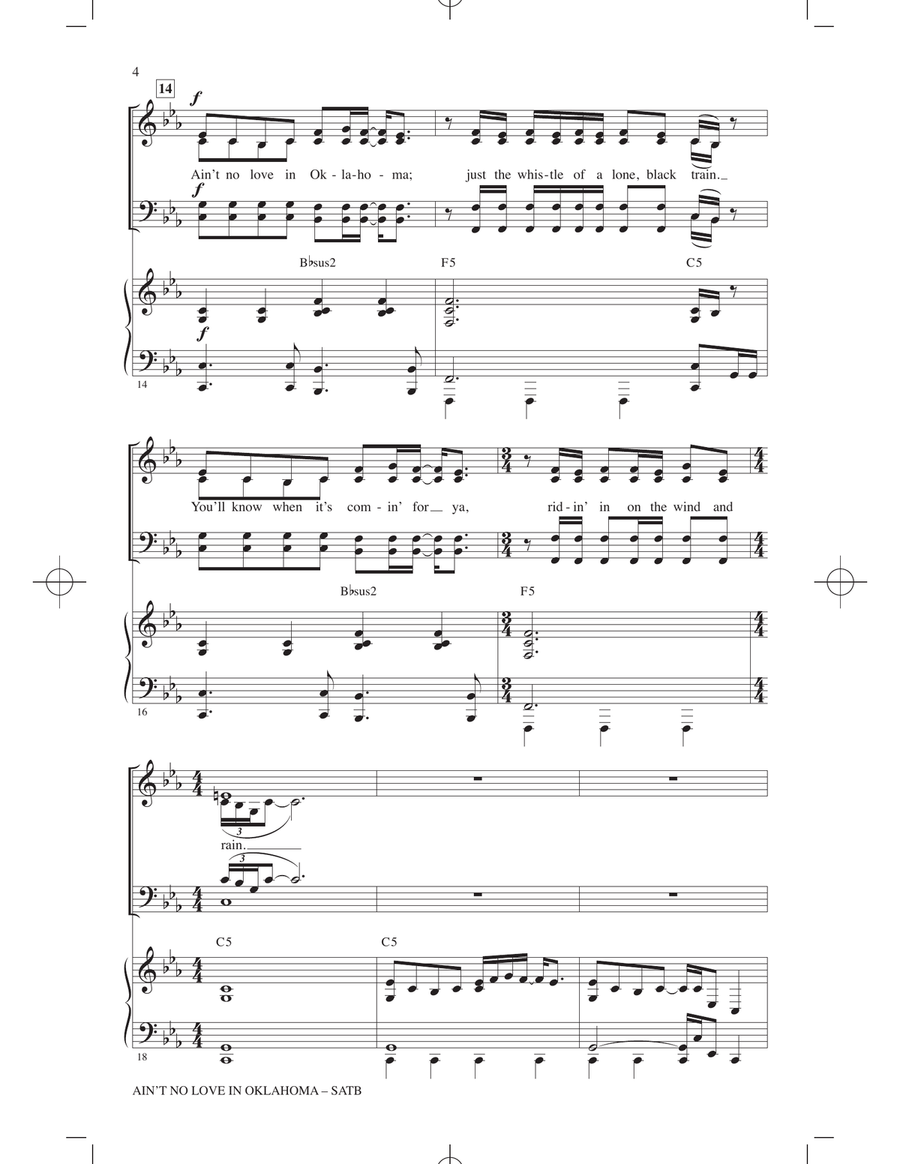 Ain't No Love In Oklahoma (from Twisters) (arr. Cristi Cary Miller) 4-Part scores gallery preview page 3