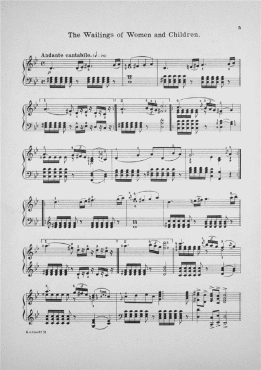 Kishineff Massacre Piano Solo scores gallery preview page 5