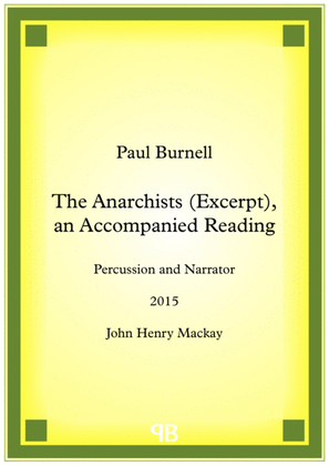 Book cover for The Anarchists (Excerpt), an Accompanied Reading