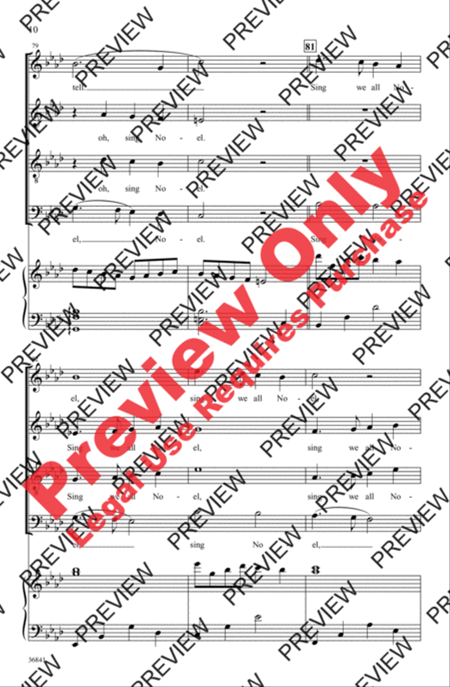 Sing We Now of Christmas 4-Part scores gallery preview page 10