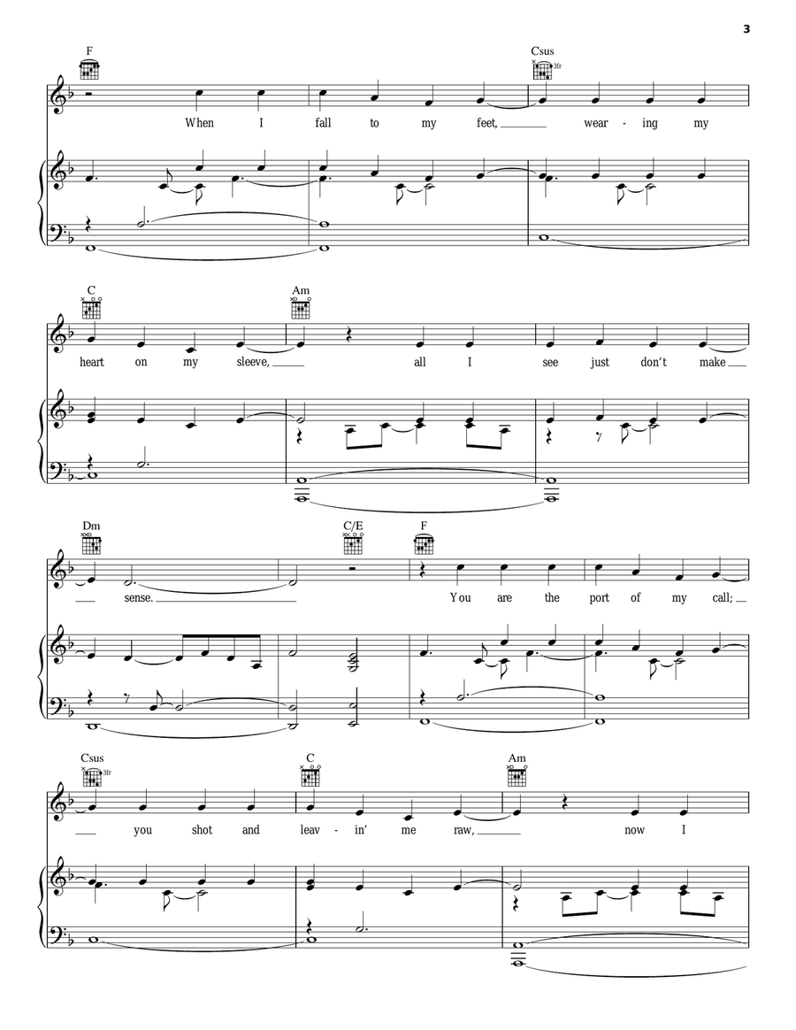 Underwater Underwater Piano, Vocal, Guitar scores gallery preview page 3
