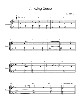 Amazing Grace (Easy Piano)