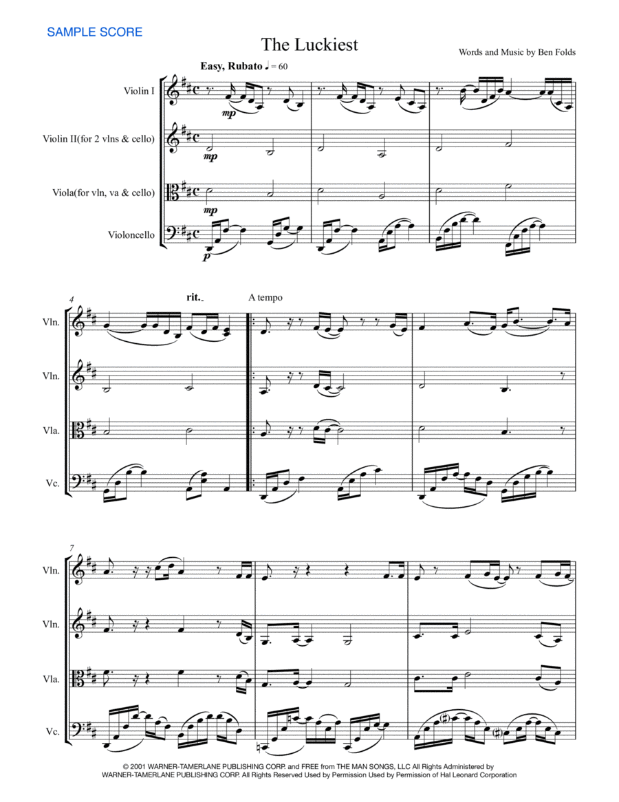 The Luckiest String Trio scores gallery preview page 1
