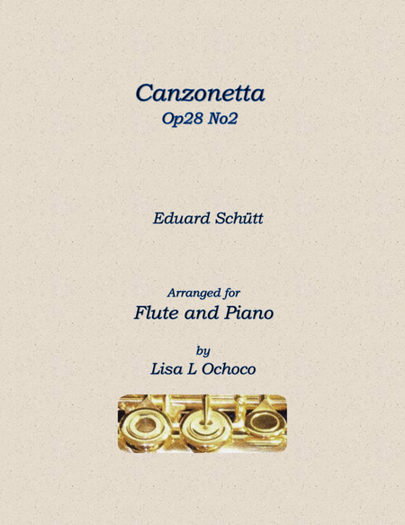 Canzonetta Op28 No2 for Flute and Piano image number null
