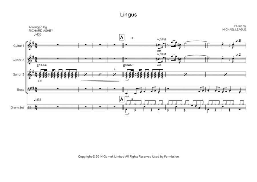 Lingus Guitar Ensemble scores gallery preview page 1