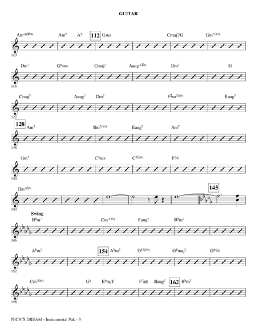 Nica's Dream - Guitar Choir scores gallery preview page 3