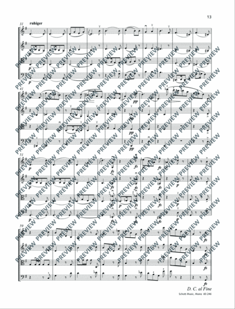 Mere Droplets String Quartet scores gallery preview page 14
