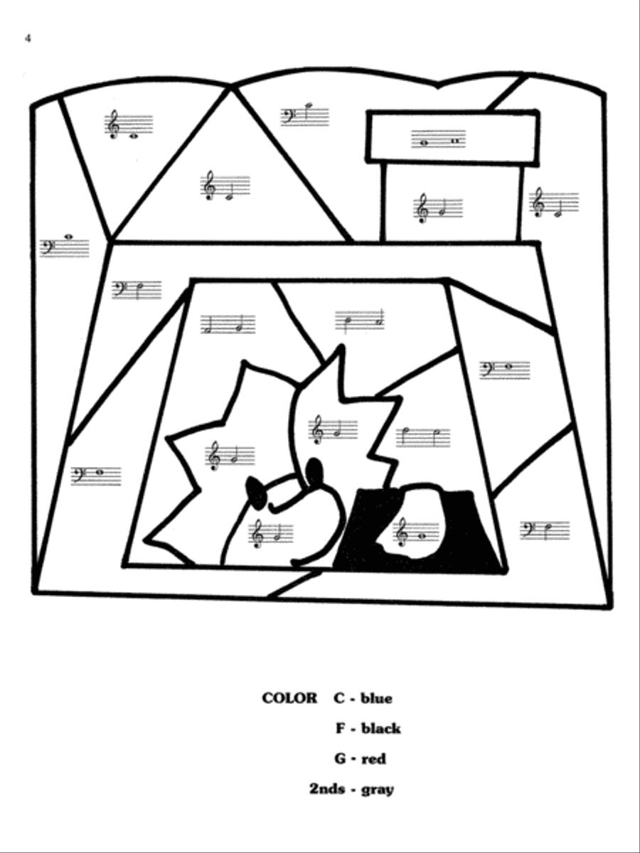 Color by Note Monsters Piano Method scores gallery preview page 3