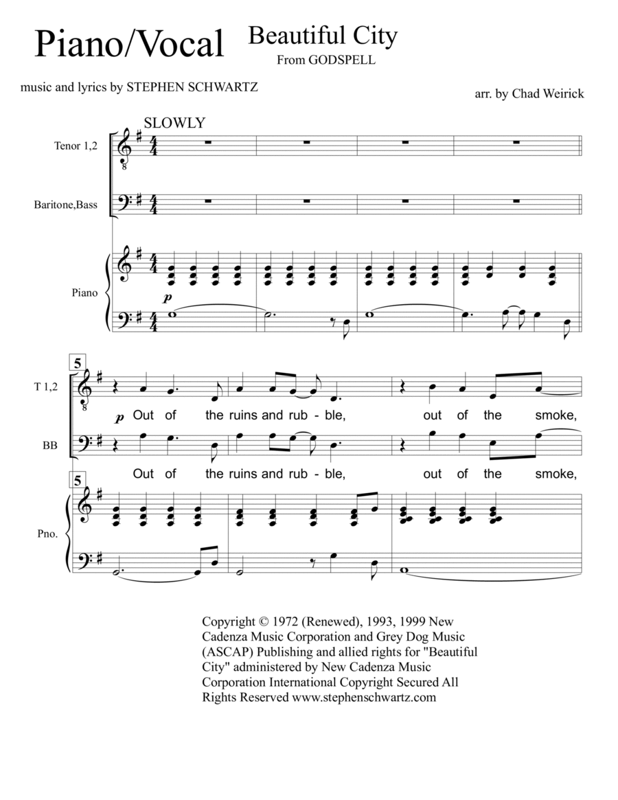 Beautiful City TTBB scores gallery preview page 1