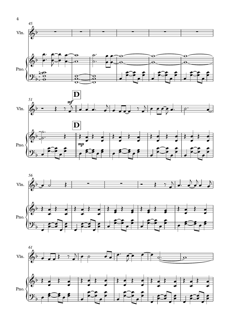 From Now On Violin Solo scores gallery preview page 4