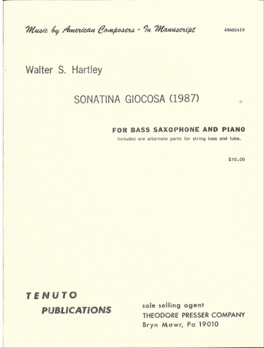 Sonatina Giocosa 1987 Sonatina Giocosa 1987 Chamber Music scores gallery preview page 1