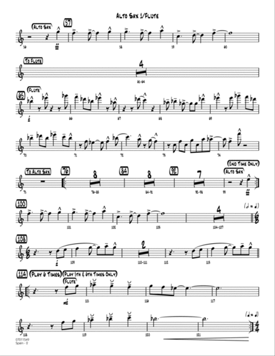 Spain - Alto Sax 1/Flute