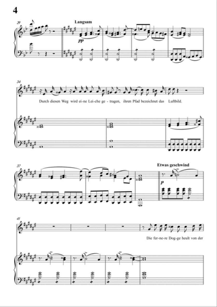 Schubert-Die Nacht in b minor,D.534,for Vocal and Piano Voice scores gallery preview page 5