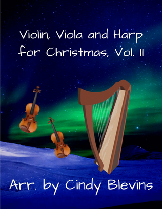 Book cover for Violin, Viola and Harp for Christmas, Vol. II