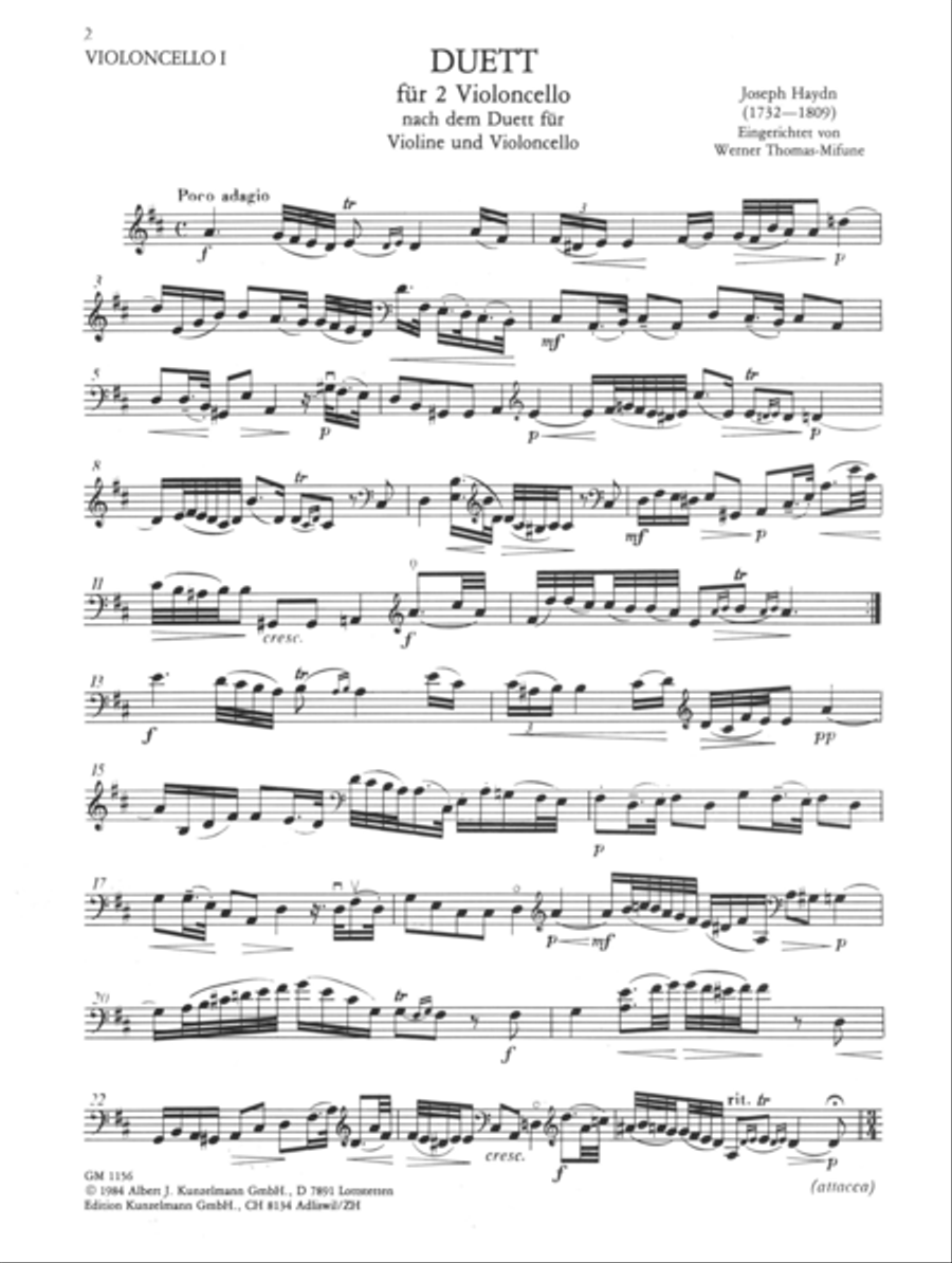 Duet for 2 celli String Duet scores gallery preview page 2