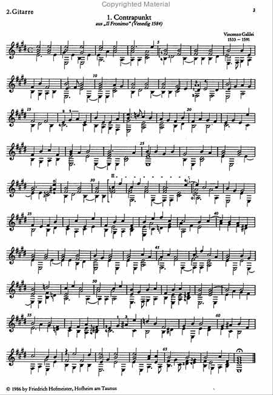 Das Gitarrespiel. Ein Unterrichtswerk vom Anfang bis zur Meisterschaft Guitar scores gallery preview page 3