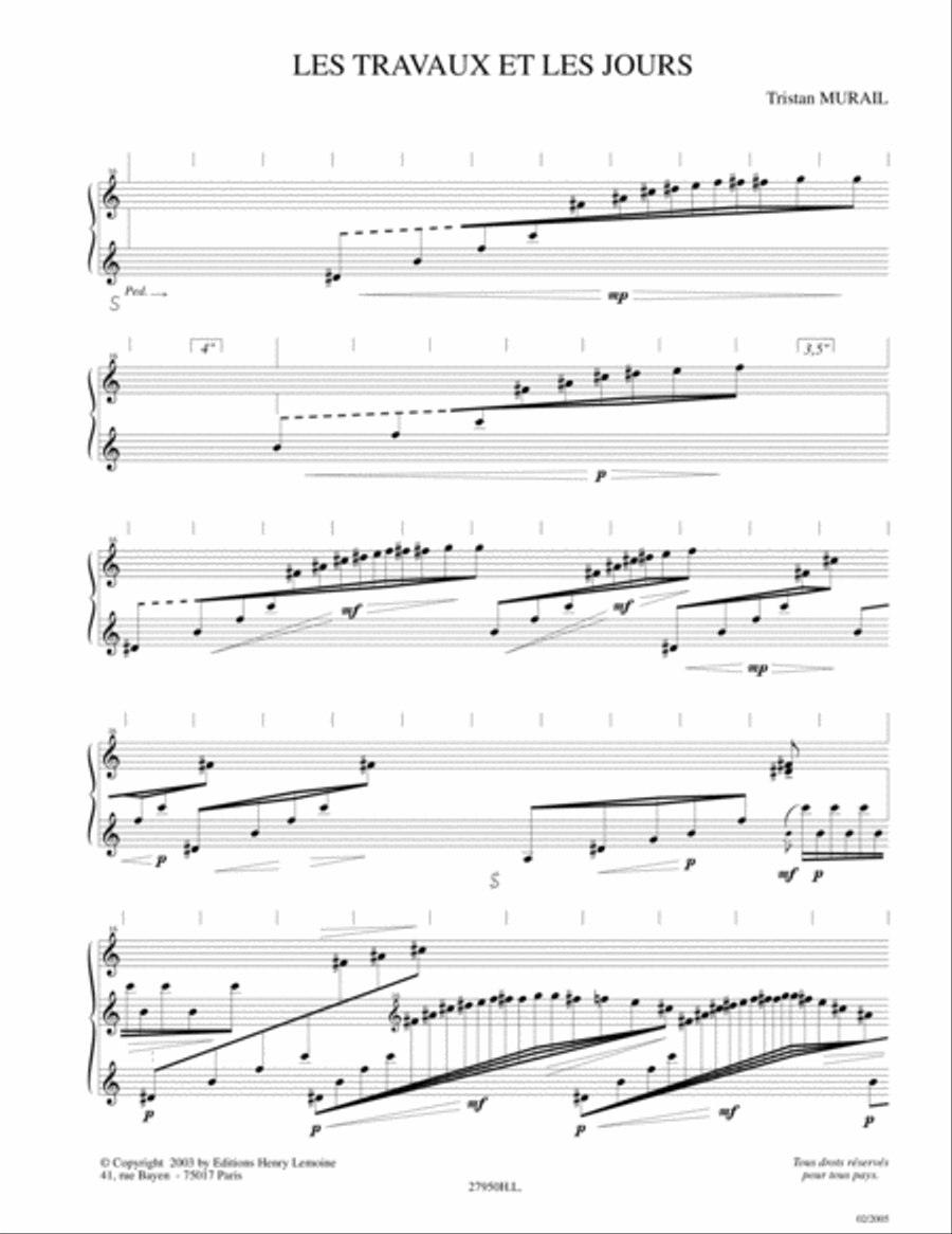 Les Travaux Et Les Jours Piano Solo scores gallery preview page 2