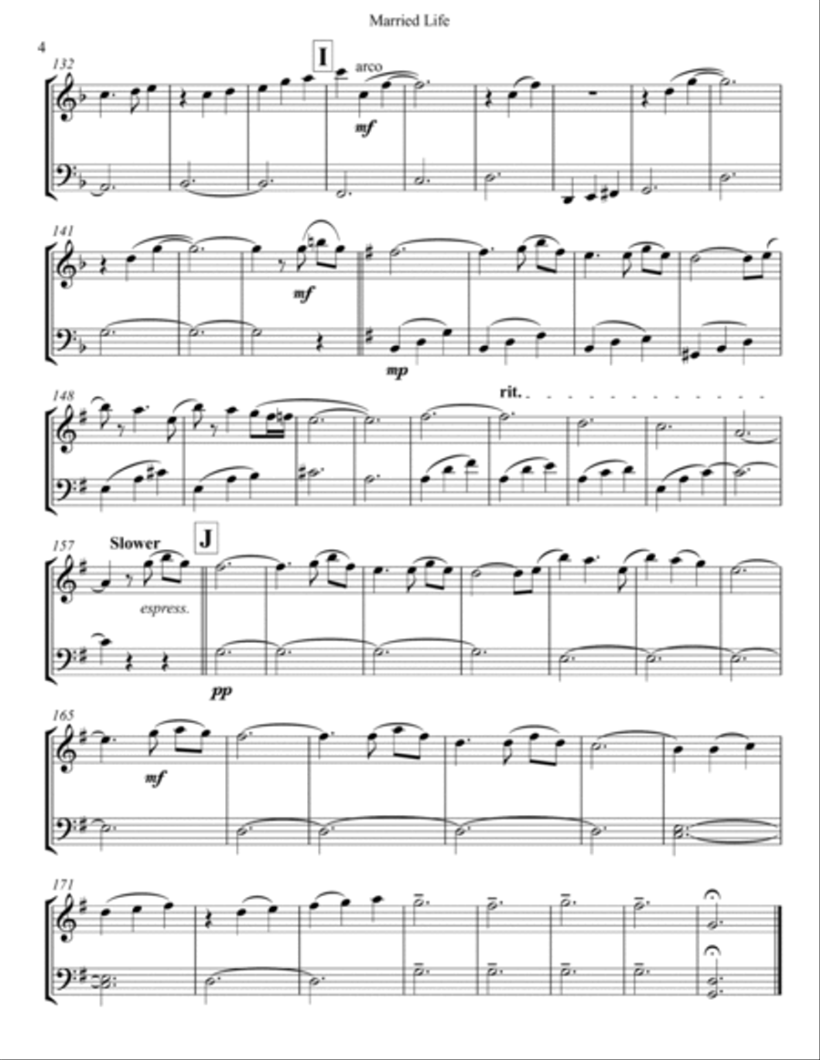 Married Life Married Life String Duet scores gallery preview page 4