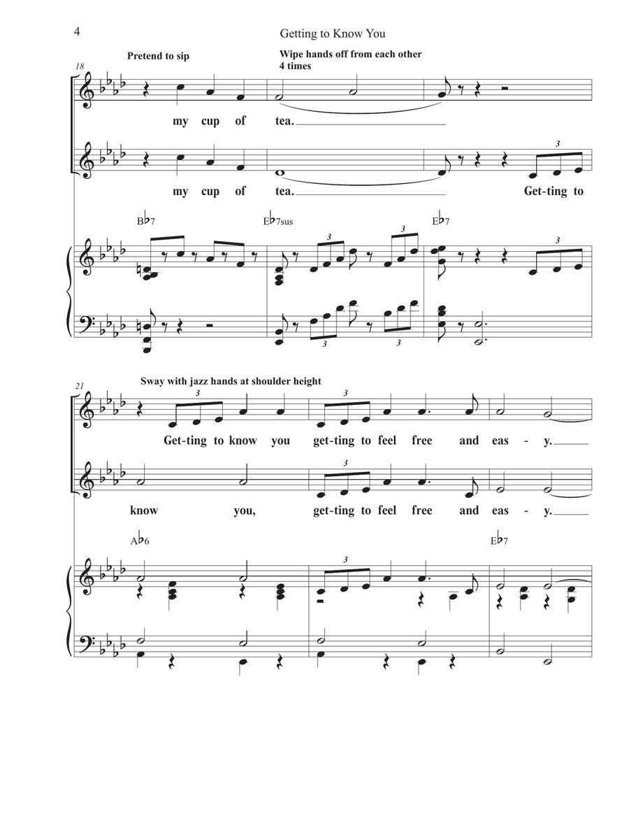 Getting To Know You 2-Part scores gallery preview page 4