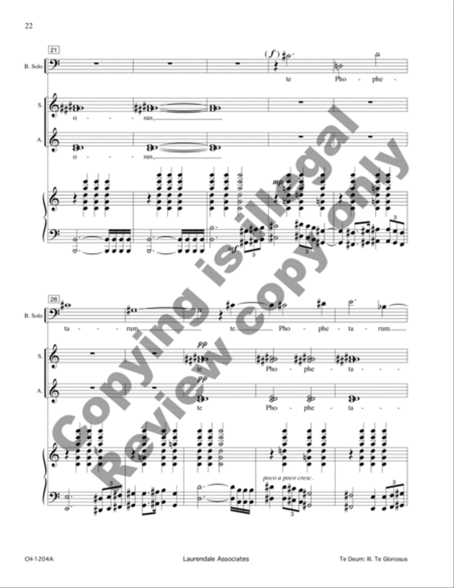 Te Deum (Choral Score)