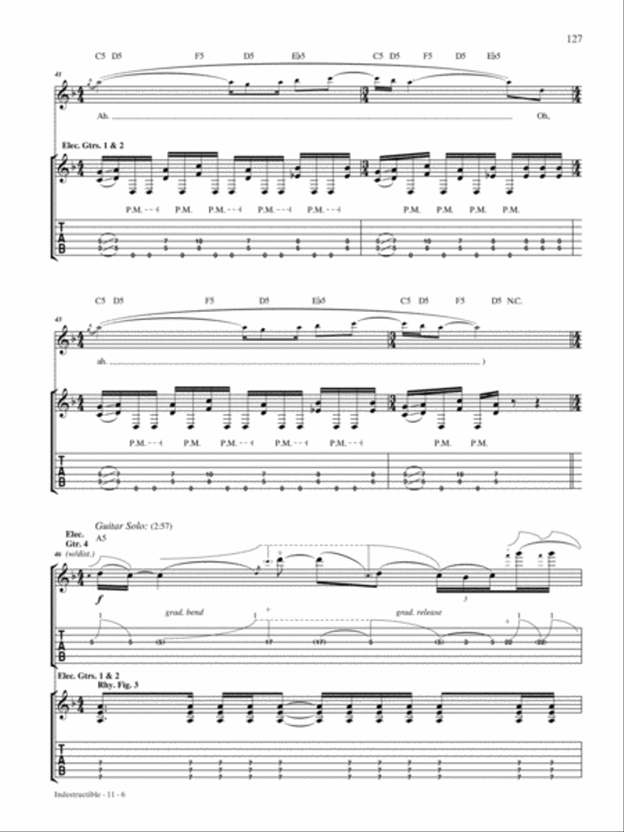 Indestructible Guitar Tablature scores gallery preview page 6