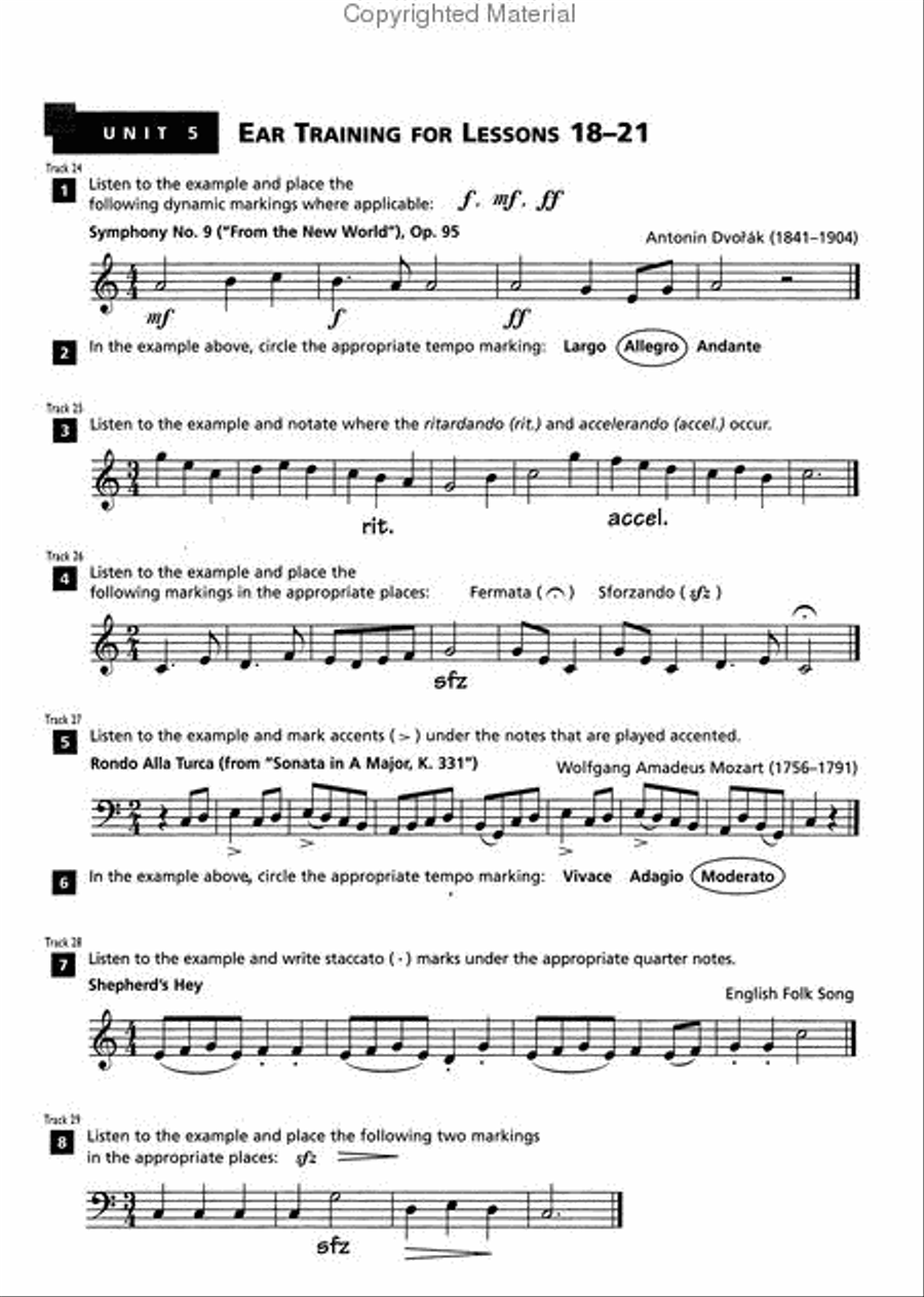 Alfred's Essentials of Music Theory CD scores gallery preview page 3
