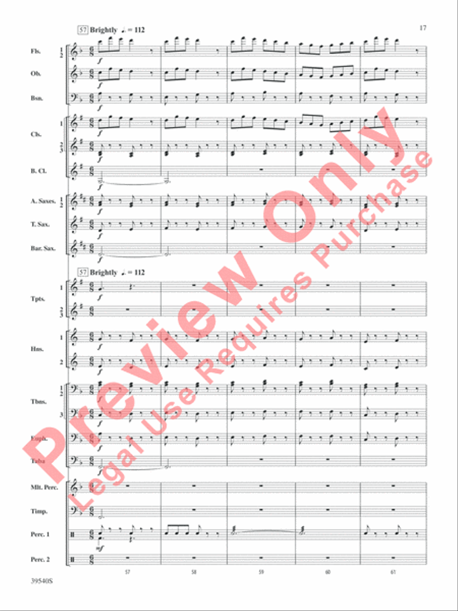 Carols from the British Isles Concert Band scores gallery preview page 18