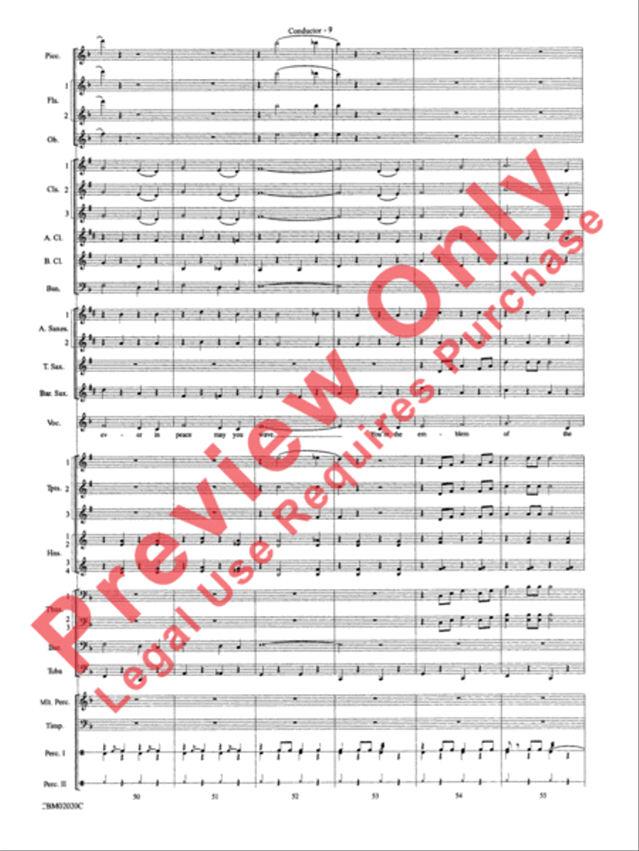 The Ultimate Patriotic Sing-Along Concert Band scores gallery preview page 12