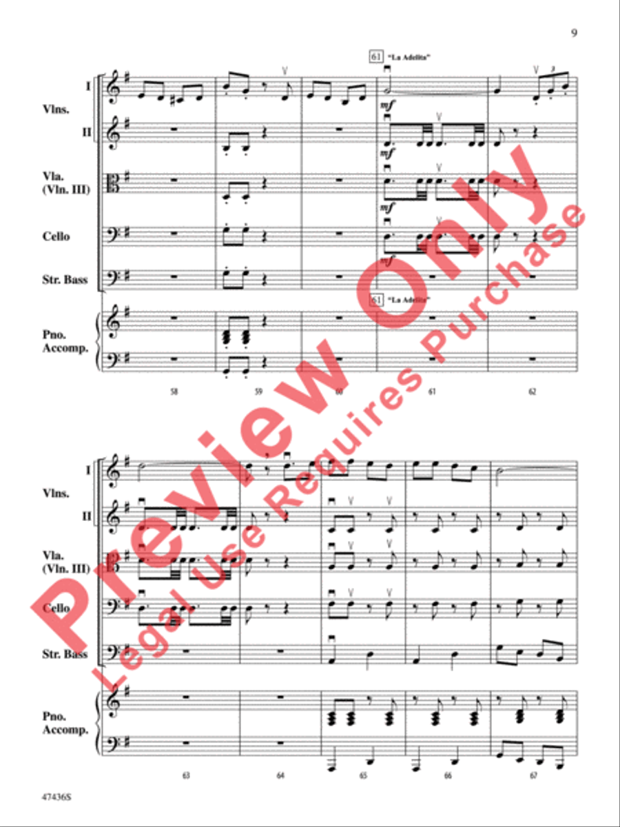 La Fiesta de Cuerdas La Fiesta de Cuerdas String Orchestra scores gallery preview page 10