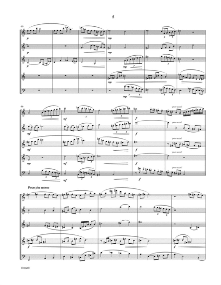 Five Sketches Woodwind Quintet scores gallery preview page 5