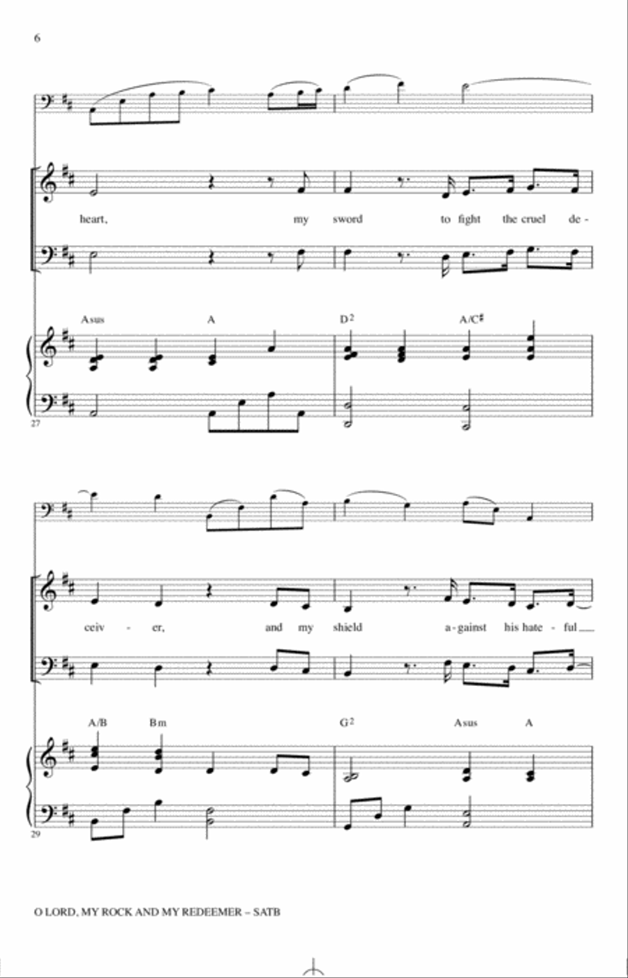 O Lord, My Rock And My Redeemer 4-Part scores gallery preview page 5