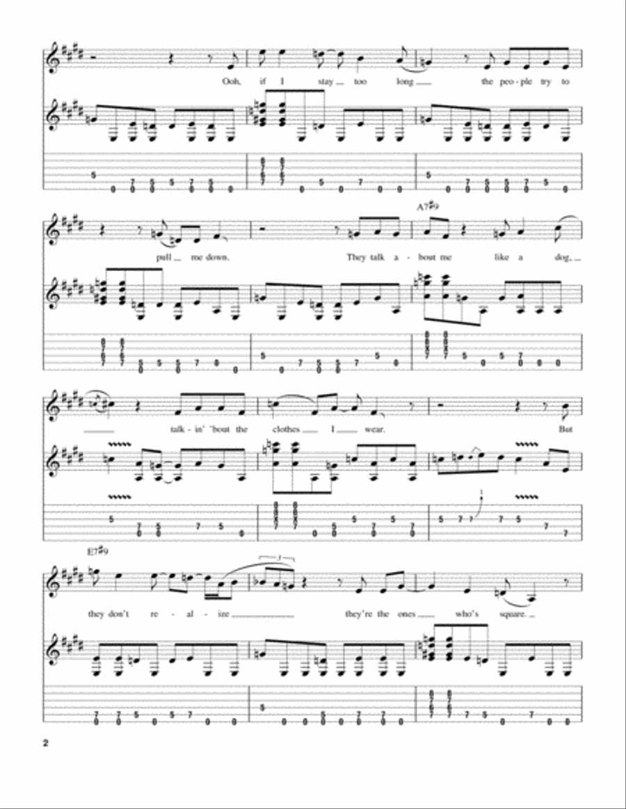Stone Free Acoustic Guitar scores gallery preview page 2